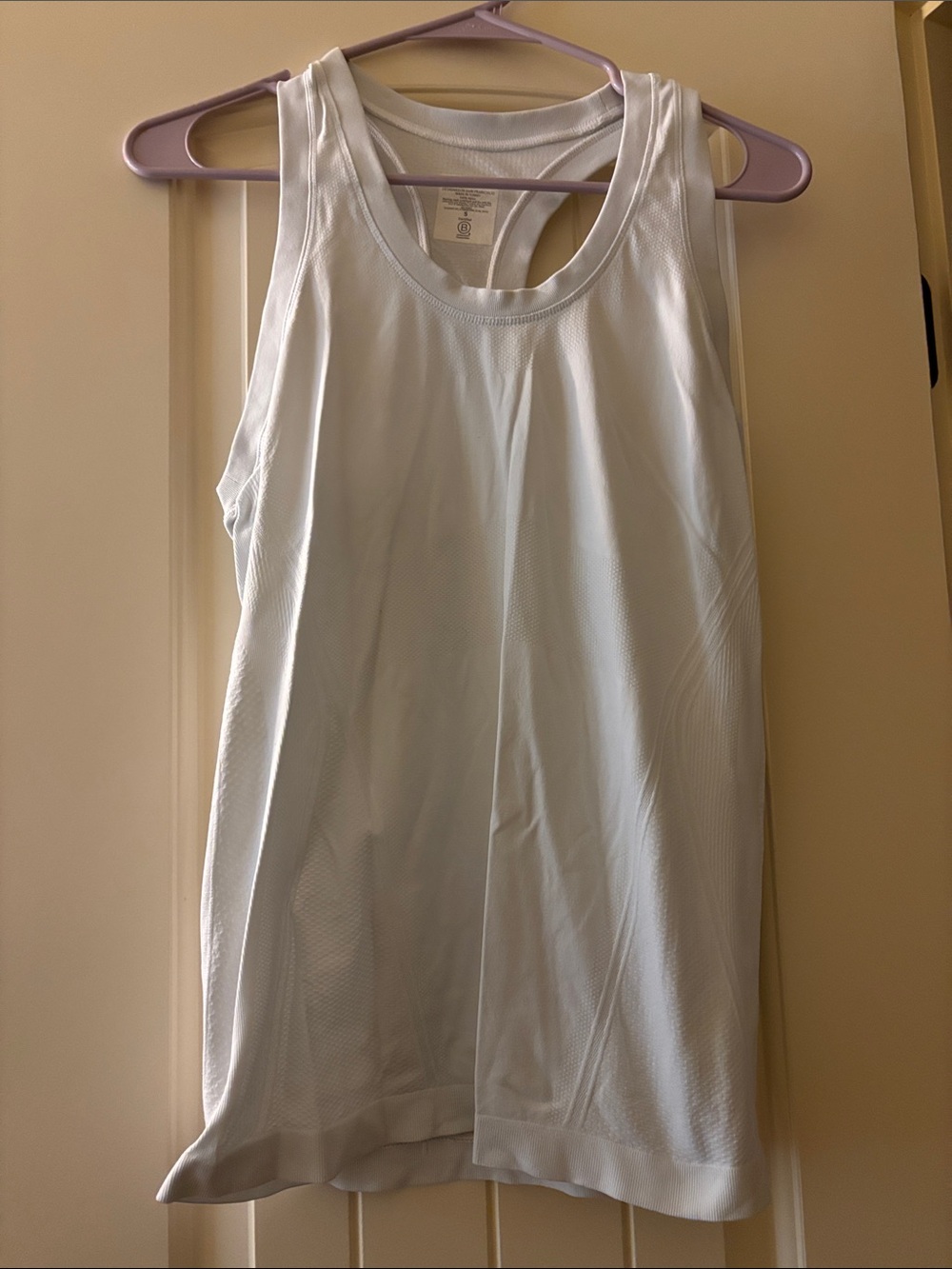 Athleta White Racerback Performance Tank